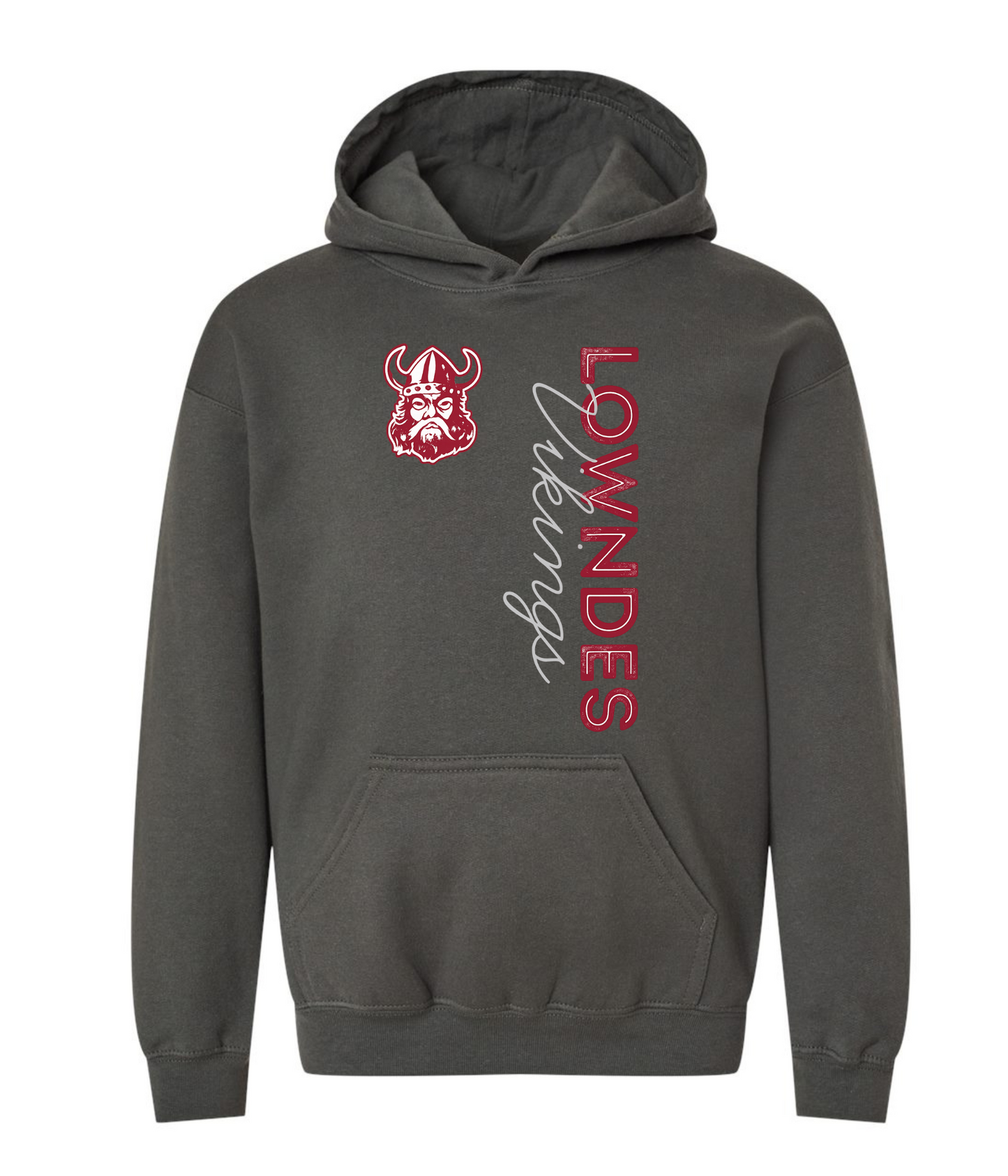 Lowndes Viking - Wording Hoodie