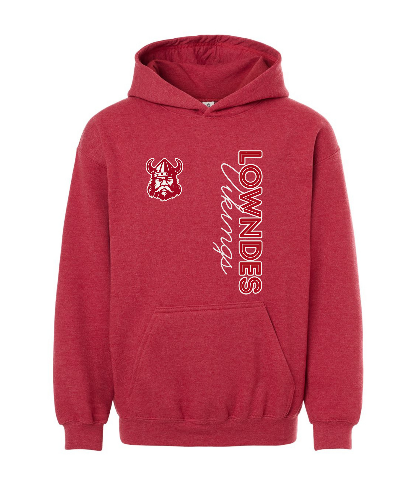 Lowndes Viking - Wording Hoodie