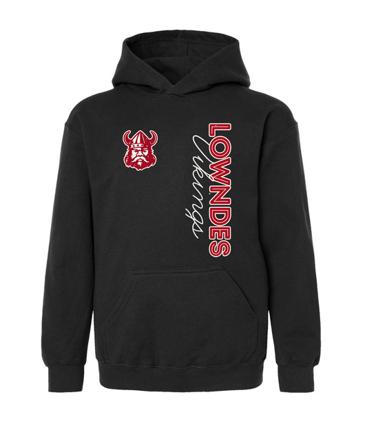 Lowndes Viking - Wording Hoodie