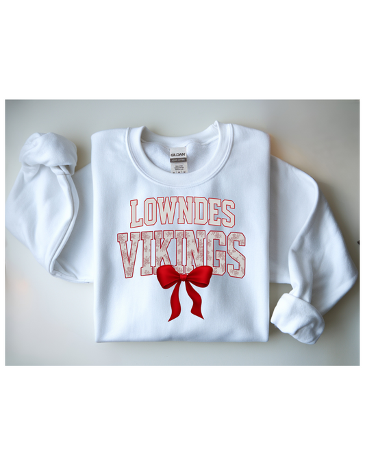 Lowndes Vikings - Bow Sweatshirt