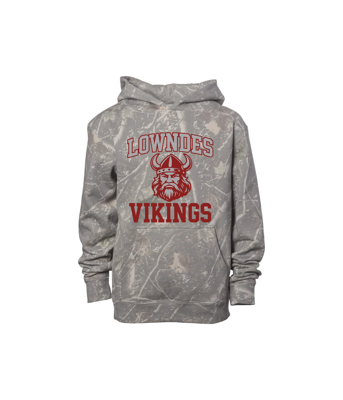 Lowndes Vikings - Camo Hoodie YOUTH